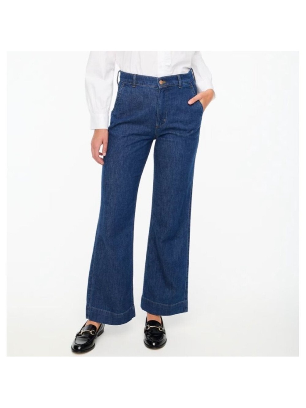 J. Crew Jeans Womens 27 High Rise Denim Trouser Wide Leg